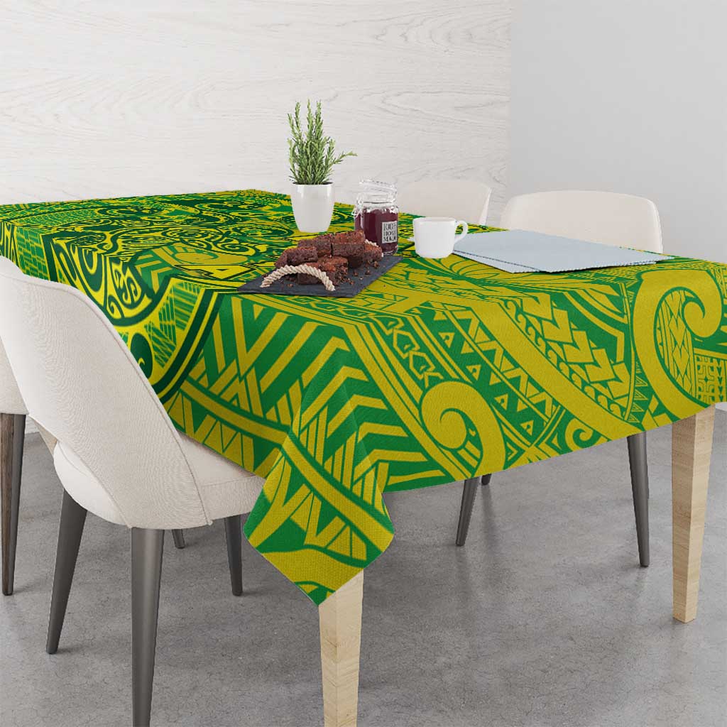 Cook Islands Va'a Polynesian Art Tattoo Tablecloth National Color LT03 - Polynesian Pride
