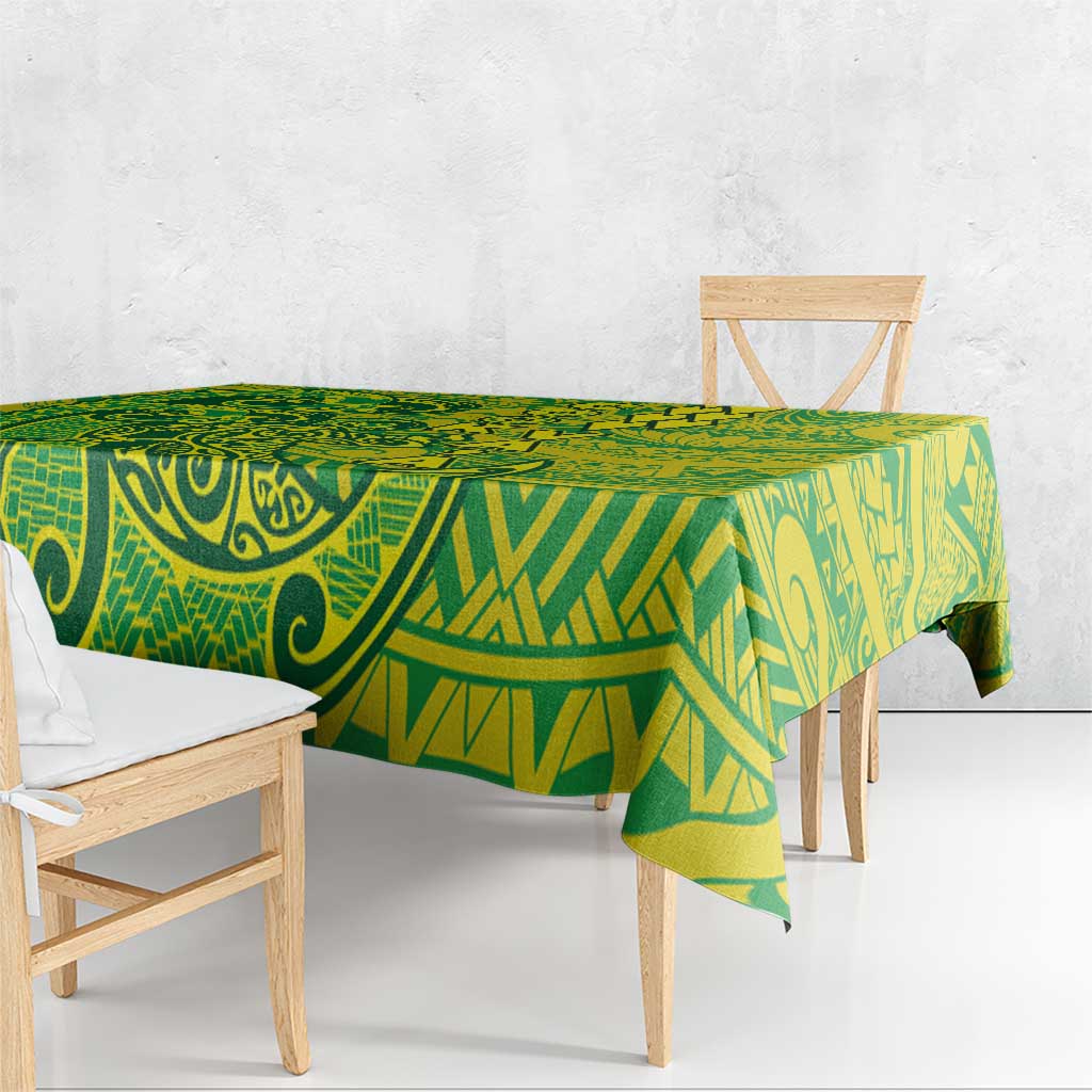 Cook Islands Va'a Polynesian Art Tattoo Tablecloth National Color LT03 - Polynesian Pride