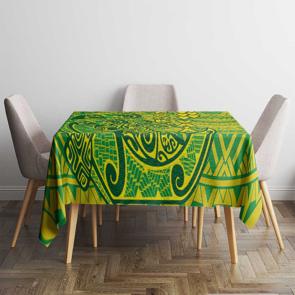 Cook Islands Va'a Polynesian Art Tattoo Tablecloth National Color LT03 - Polynesian Pride