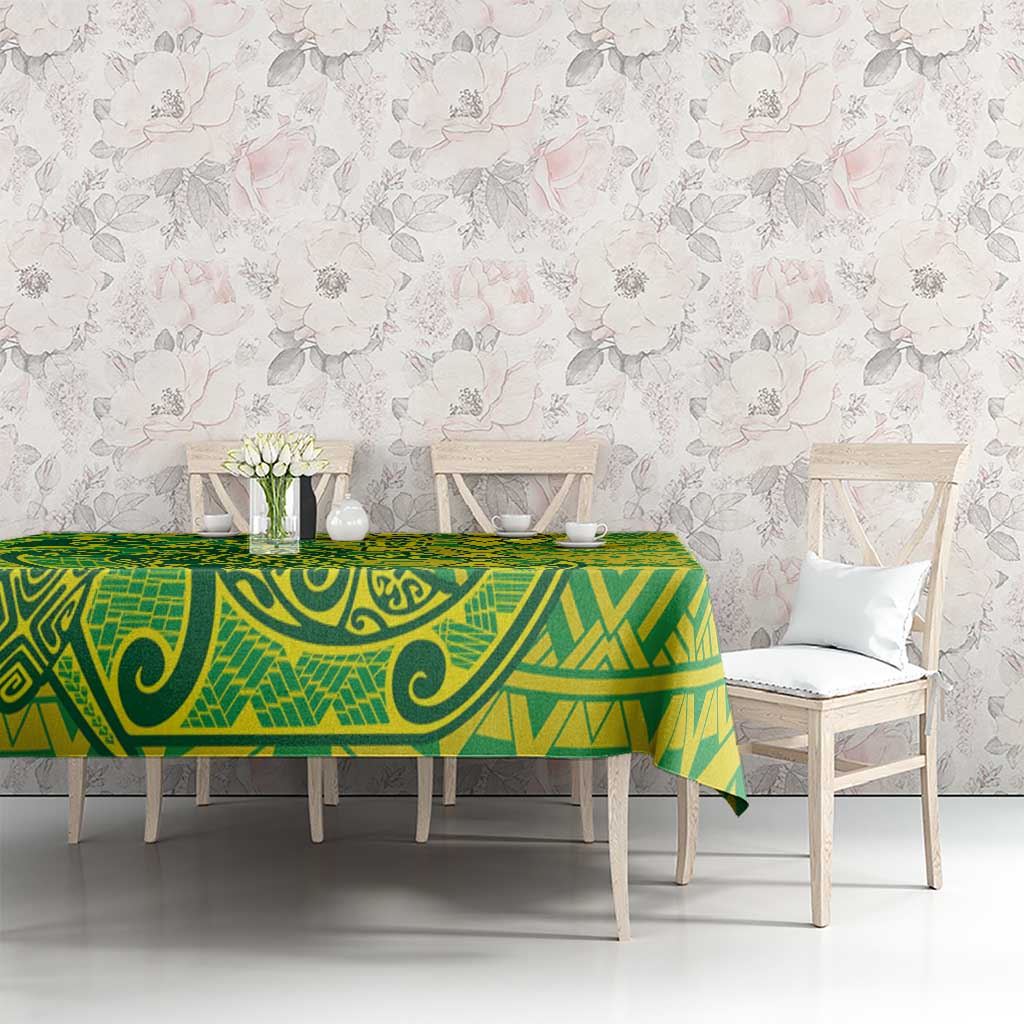 Cook Islands Va'a Polynesian Art Tattoo Tablecloth National Color LT03 - Polynesian Pride