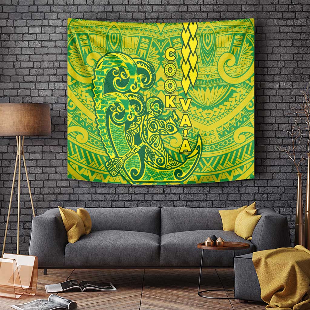 Cook Islands Vaa Polynesian Art Tattoo Tapestry National Color