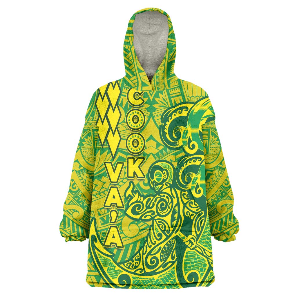 Cook Islands Vaa Polynesian Art Tattoo Wearable Blanket Hoodie National Color