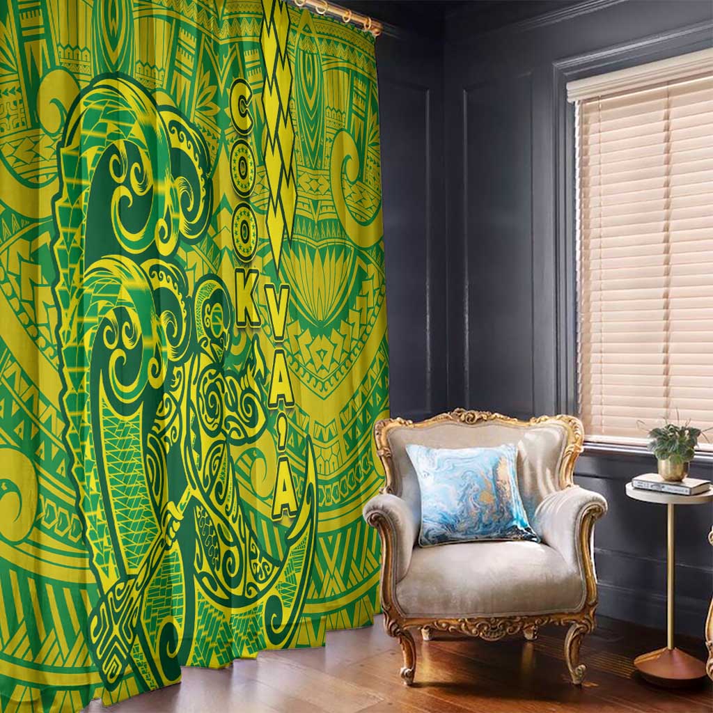 Cook Islands Va'a Polynesian Art Tattoo Window Curtain National Color LT03 - Polynesian Pride