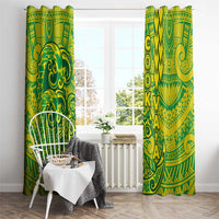 Cook Islands Va'a Polynesian Art Tattoo Window Curtain National Color LT03 - Polynesian Pride