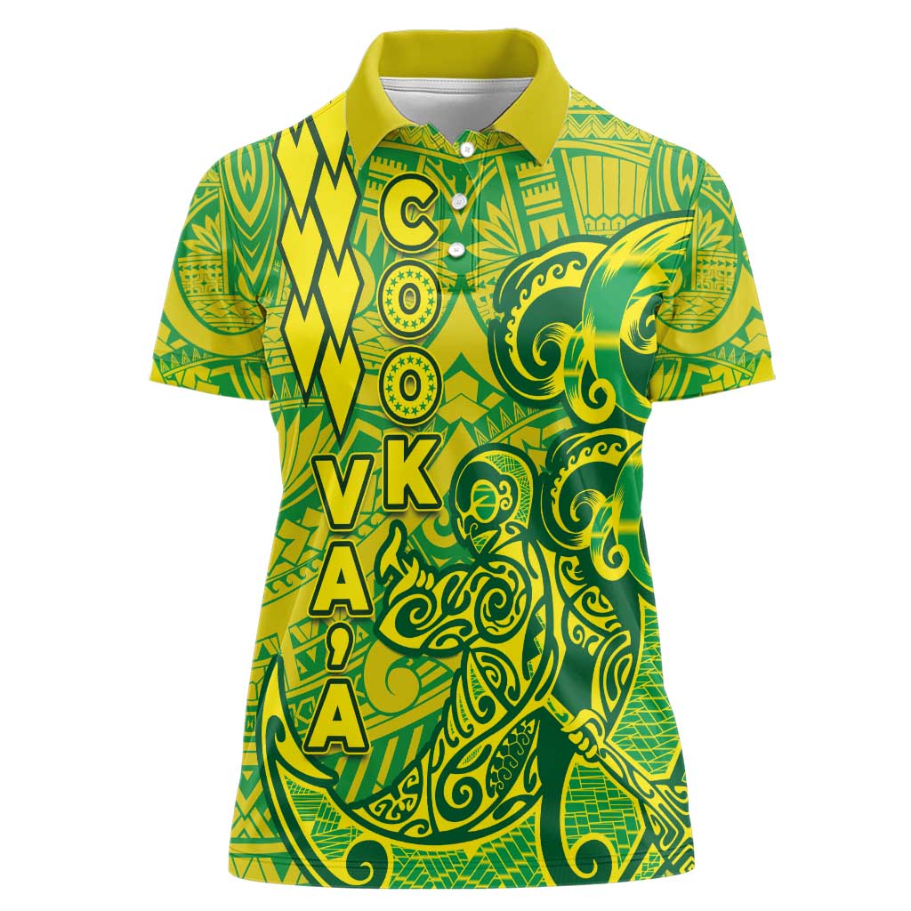 Cook Islands Vaa Polynesian Art Tattoo Women Polo Shirt National Color