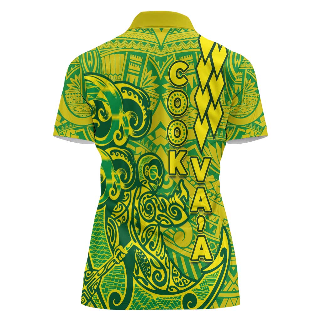 Cook Islands Vaa Polynesian Art Tattoo Women Polo Shirt National Color