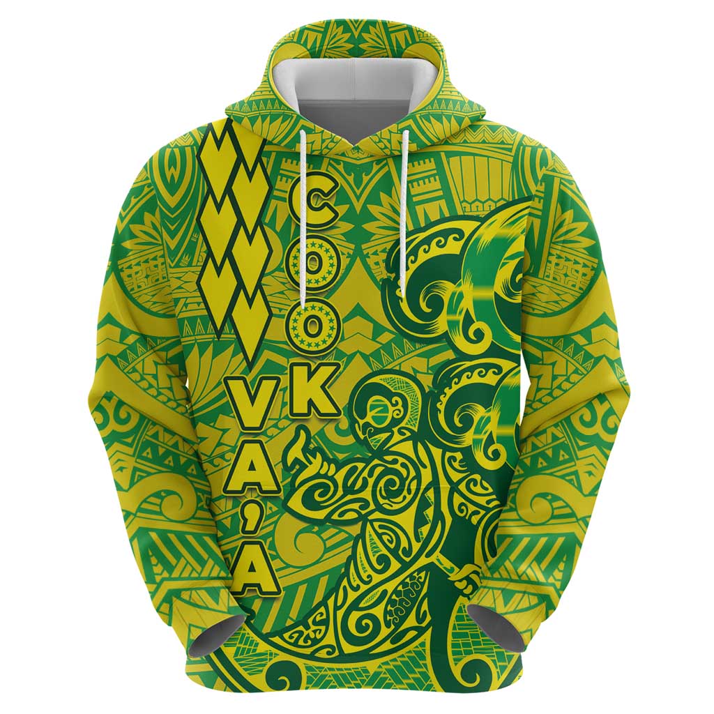 Cook Islands Vaa Polynesian Art Tattoo Zip Hoodie National Color