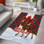 Canadian Christmas - Moose and Maple Retro Style Area Rug