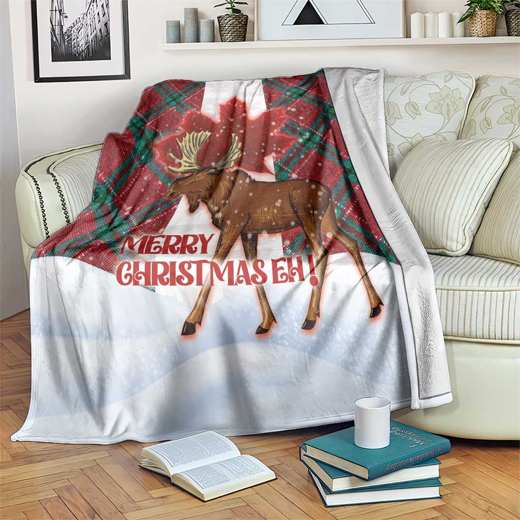 Canadian Christmas - Moose and Maple Retro Style Blanket LT03 Red - Polynesian Pride