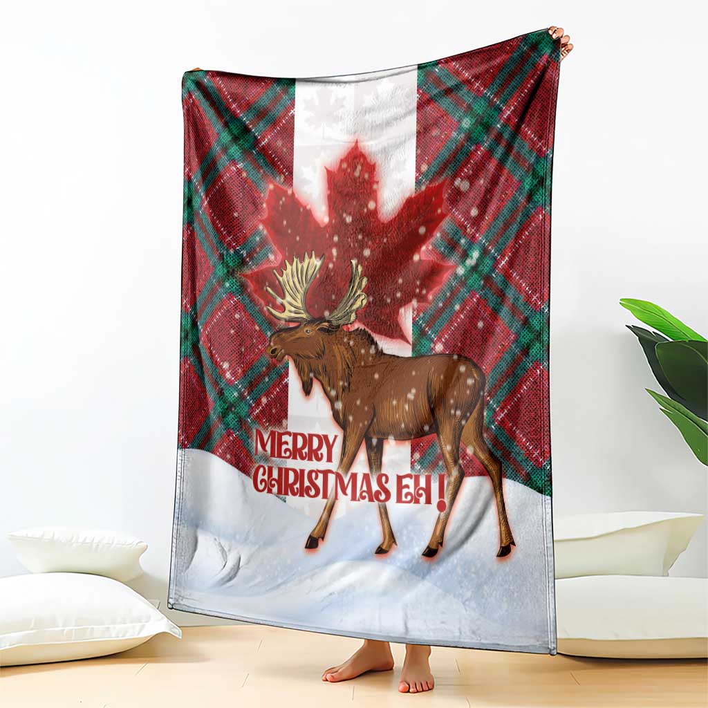 Canadian Christmas - Moose and Maple Retro Style Blanket LT03 - Polynesian Pride