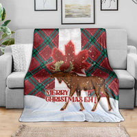 Canadian Christmas - Moose and Maple Retro Style Blanket LT03 - Polynesian Pride