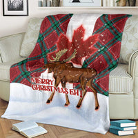Canadian Christmas - Moose and Maple Retro Style Blanket LT03 - Polynesian Pride