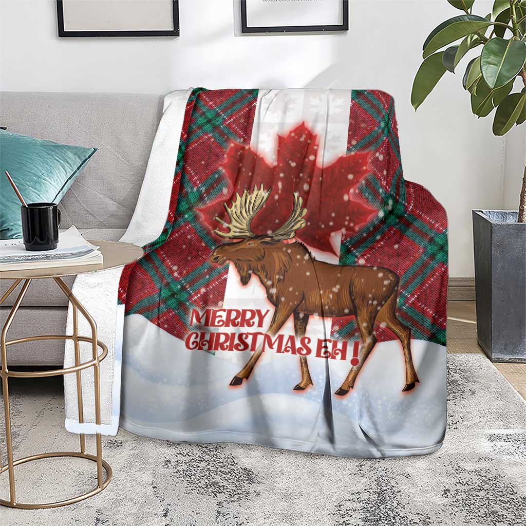 Canadian Christmas - Moose and Maple Retro Style Blanket LT03 - Polynesian Pride