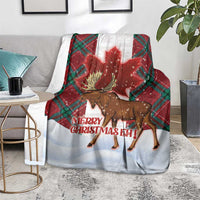 Canadian Christmas - Moose and Maple Retro Style Blanket LT03 - Polynesian Pride