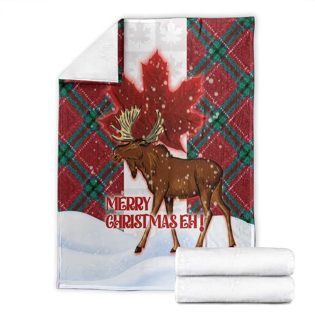 Canadian Christmas - Moose and Maple Retro Style Blanket LT03 - Polynesian Pride
