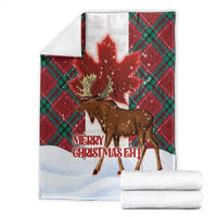 Canadian Christmas - Moose and Maple Retro Style Blanket LT03 - Polynesian Pride