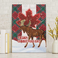 Canadian Christmas - Moose and Maple Retro Style Canvas Wall Art LT03 Without Frame Red - Polynesian Pride