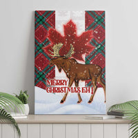 Canadian Christmas - Moose and Maple Retro Style Canvas Wall Art LT03 - Polynesian Pride