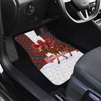 Canadian Christmas - Moose and Maple Retro Style Car Mats LT03 - Polynesian Pride