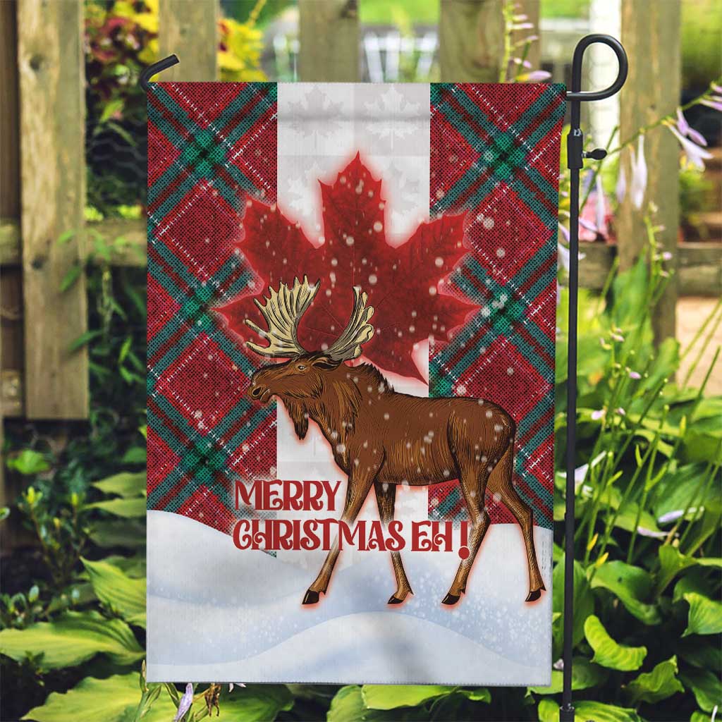 Canadian Christmas - Moose and Maple Retro Style Garden Flag LT03 Garden Flag Red - Polynesian Pride