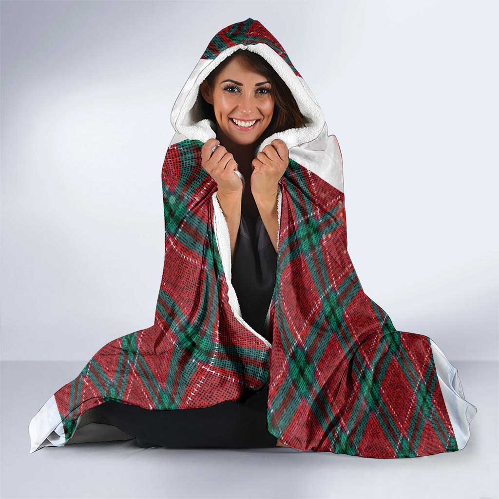 Canadian Christmas - Moose and Maple Retro Style Hooded Blanket LT03 - Polynesian Pride