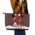 Canadian Christmas - Moose and Maple Retro Style Leather Tote Bag