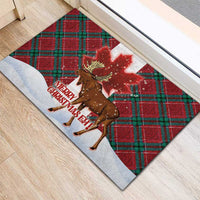 Canadian Christmas - Moose and Maple Retro Style Rubber Doormat LT03 - Polynesian Pride