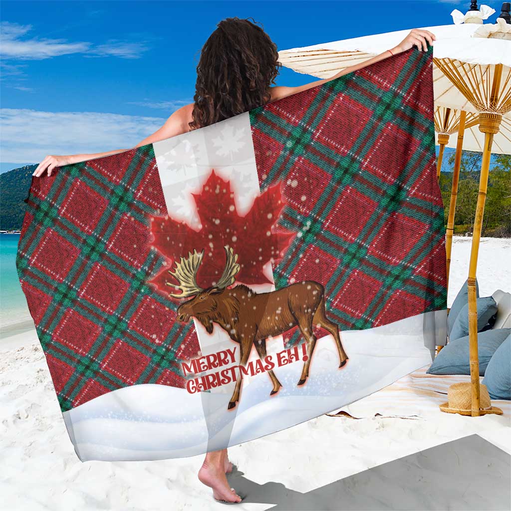 Canadian Christmas - Moose and Maple Retro Style Sarong