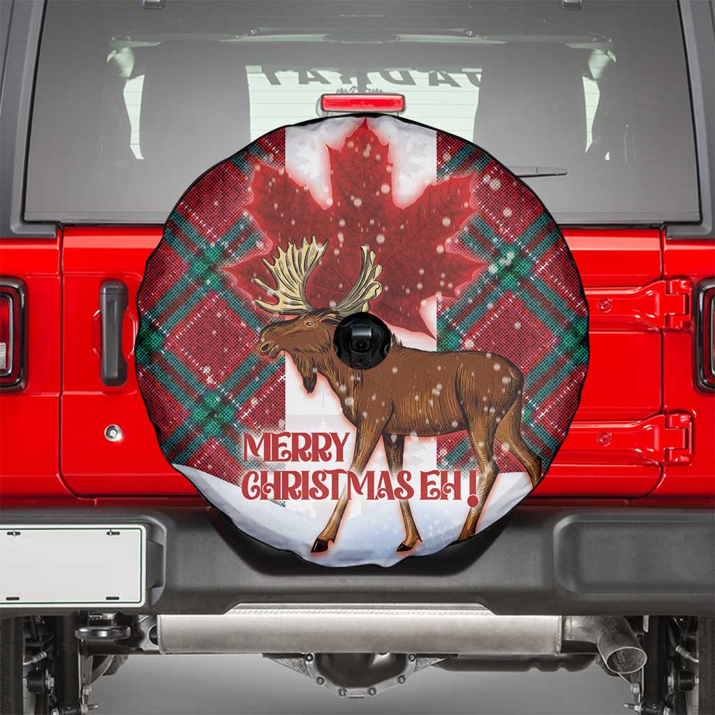Canadian Christmas - Moose and Maple Retro Style Spare Tire Cover LT03 - Polynesian Pride