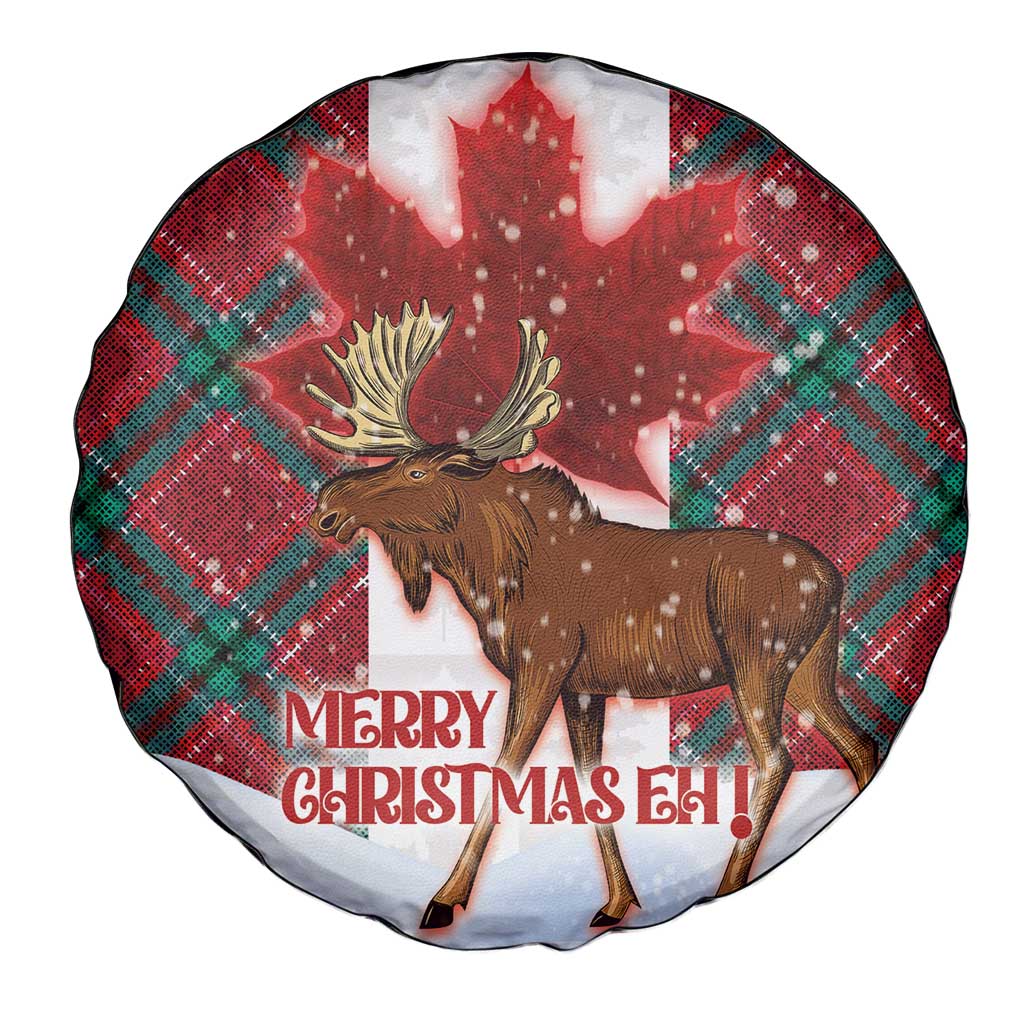 Canadian Christmas - Moose and Maple Retro Style Spare Tire Cover LT03 - Polynesian Pride