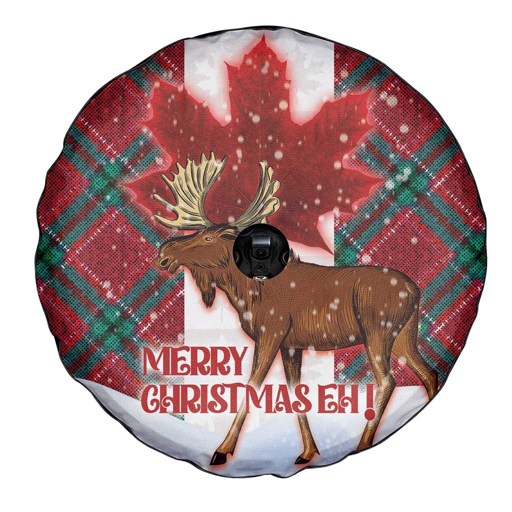 Canadian Christmas - Moose and Maple Retro Style Spare Tire Cover LT03 - Polynesian Pride