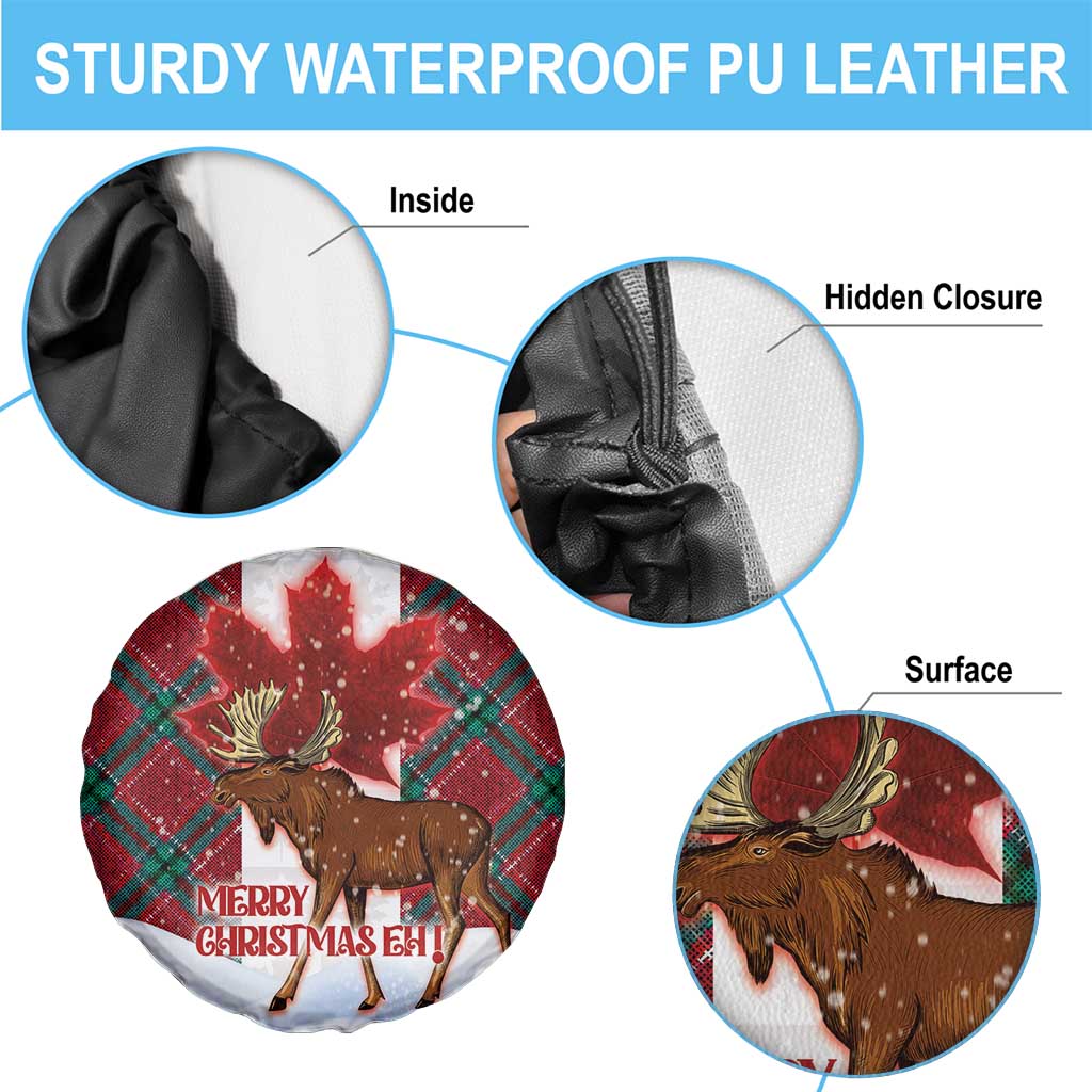 Canadian Christmas - Moose and Maple Retro Style Spare Tire Cover LT03 - Polynesian Pride
