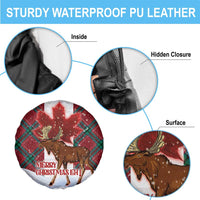 Canadian Christmas - Moose and Maple Retro Style Spare Tire Cover LT03 - Polynesian Pride