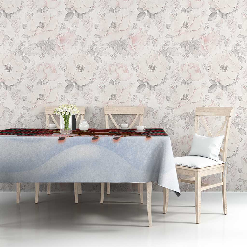 Canadian Christmas - Moose and Maple Retro Style Tablecloth LT03 - Polynesian Pride