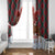 Canadian Christmas - Moose and Maple Retro Style Window Curtain