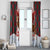 Canadian Christmas - Moose and Maple Retro Style Window Curtain