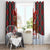 Canadian Christmas - Moose and Maple Retro Style Window Curtain