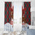 Canadian Christmas - Moose and Maple Retro Style Window Curtain