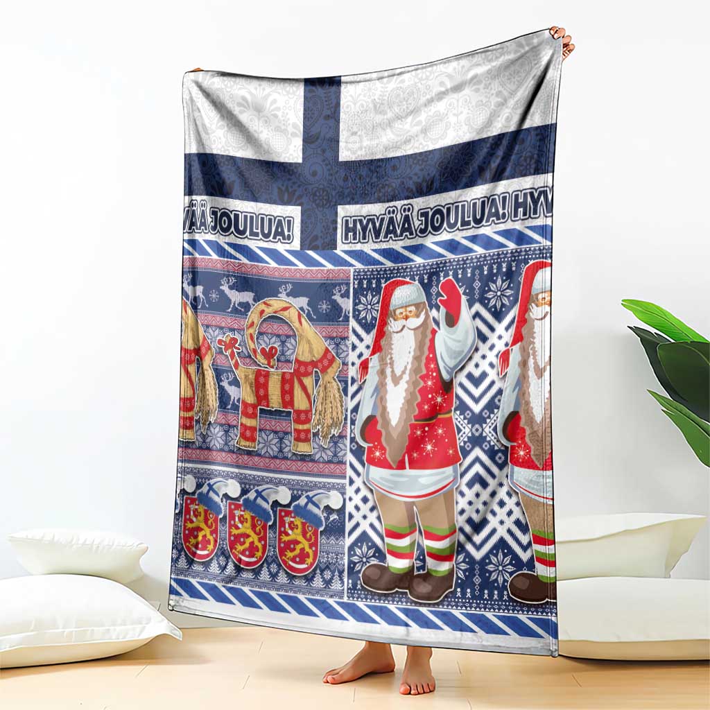 Yule Goat Joulupukki Finnish Christmas Blanket Scandinavian Pattern LT03 - Polynesian Pride
