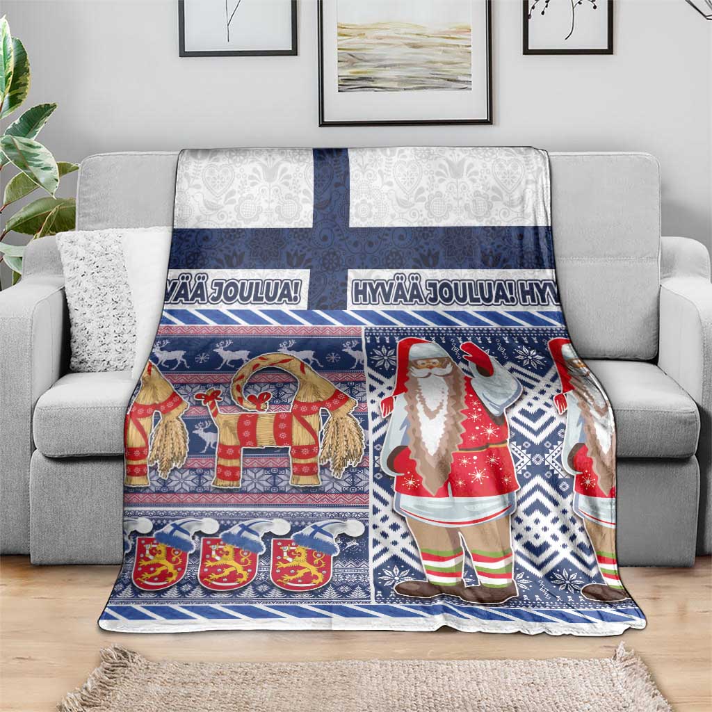 Yule Goat Joulupukki Finnish Christmas Blanket Scandinavian Pattern LT03 - Polynesian Pride
