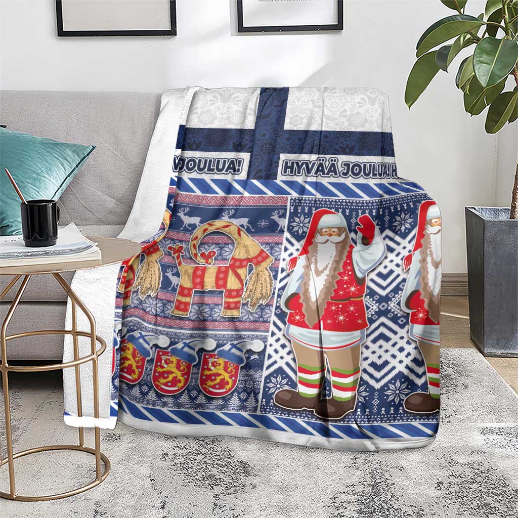 Yule Goat Joulupukki Finnish Christmas Blanket Scandinavian Pattern LT03 - Polynesian Pride