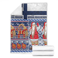 Yule Goat Joulupukki Finnish Christmas Blanket Scandinavian Pattern LT03 - Polynesian Pride
