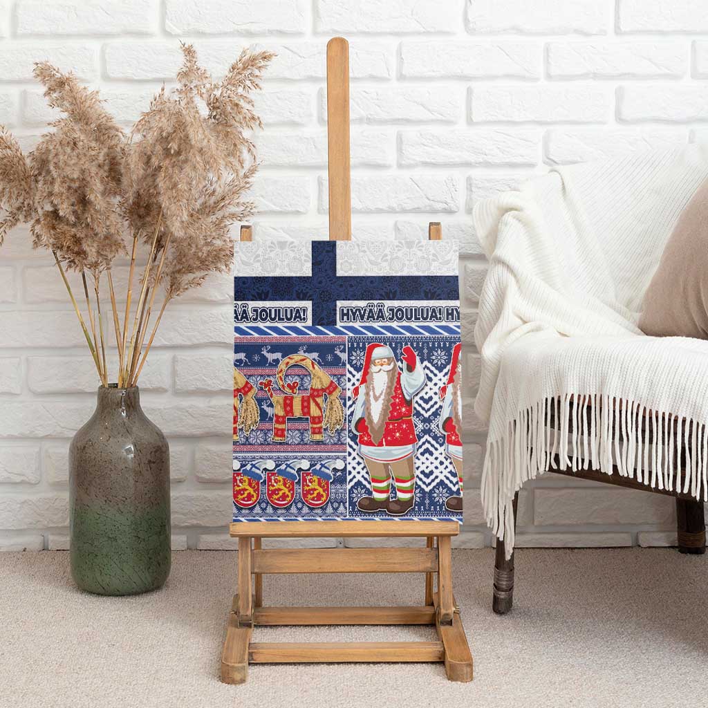 Yule Goat Joulupukki Finnish Christmas Canvas Wall Art Scandinavian Pattern LT03 - Polynesian Pride