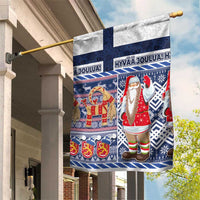 Yule Goat Joulupukki Finnish Christmas Garden Flag Scandinavian Pattern LT03 House Flag Blue - Polynesian Pride