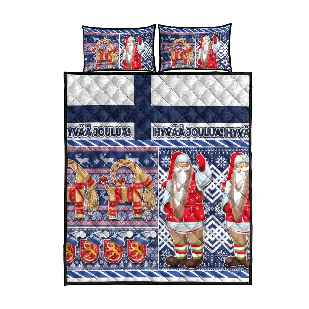 Yule Goat Joulupukki Finnish Christmas Quilt Bed Set Scandinavian Pattern LT03 - Polynesian Pride