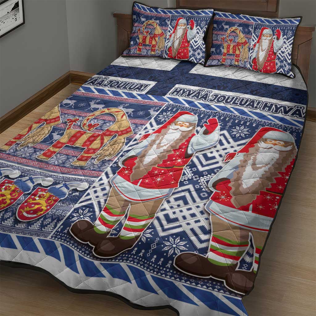 Yule Goat Joulupukki Finnish Christmas Quilt Bed Set Scandinavian Pattern LT03 - Polynesian Pride