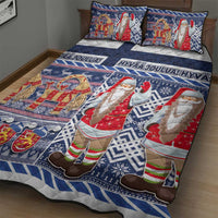 Yule Goat Joulupukki Finnish Christmas Quilt Bed Set Scandinavian Pattern LT03 - Polynesian Pride