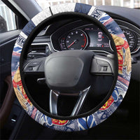 Yule Goat Joulupukki Finnish Christmas Steering Wheel Cover Scandinavian Pattern LT03 - Polynesian Pride