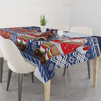Yule Goat Joulupukki Finnish Christmas Tablecloth Scandinavian Pattern LT03 - Polynesian Pride