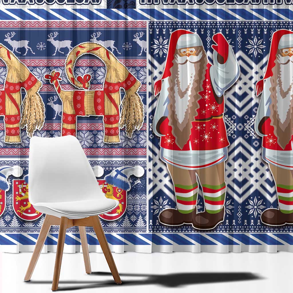 Yule Goat Joulupukki Finnish Christmas Window Curtain Scandinavian Pattern LT03 - Polynesian Pride